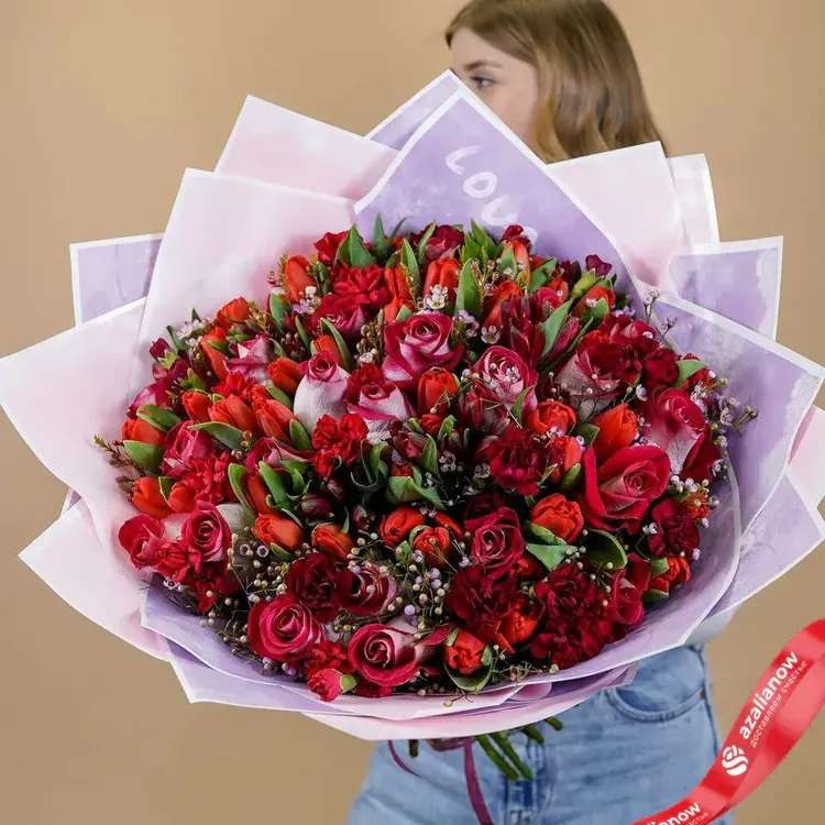 Огромный букет-микс из красных цветов №31 от AzaliaNow