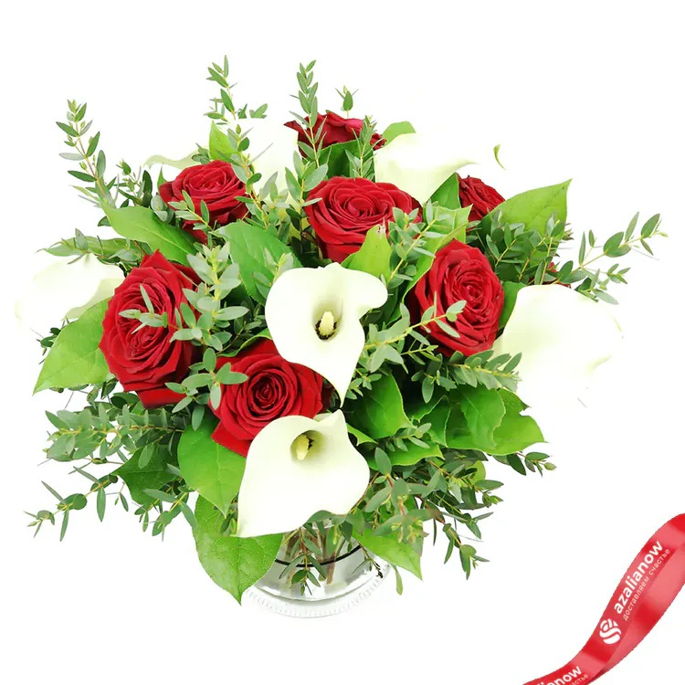 Букет с розами и каллами «Вера» от AzaliaNow