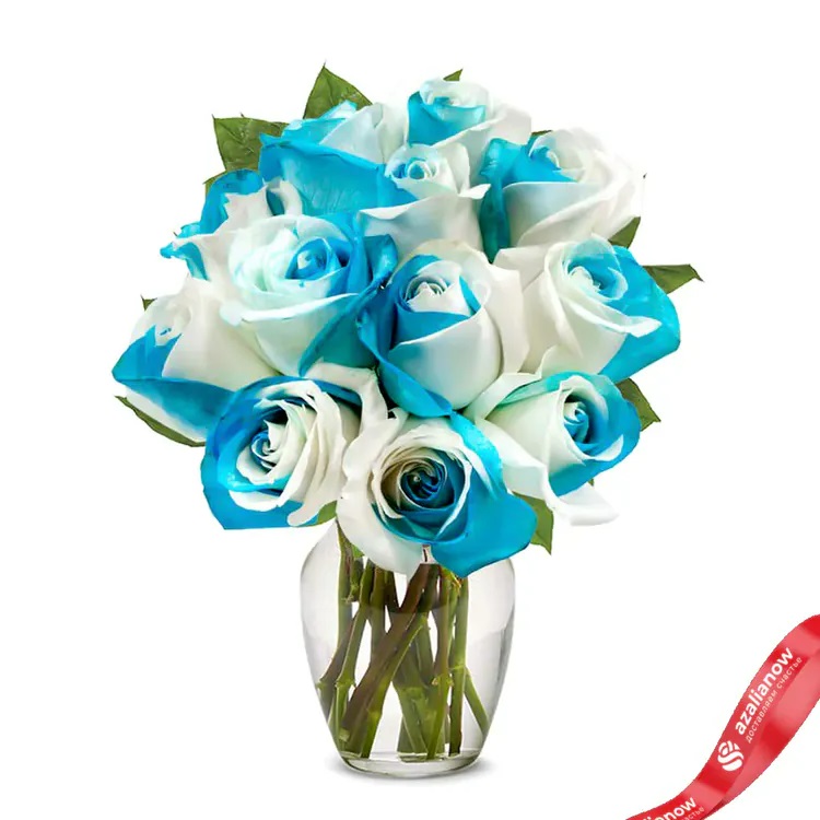 Букет бело-голубых роз «Елена» от AzaliaNow