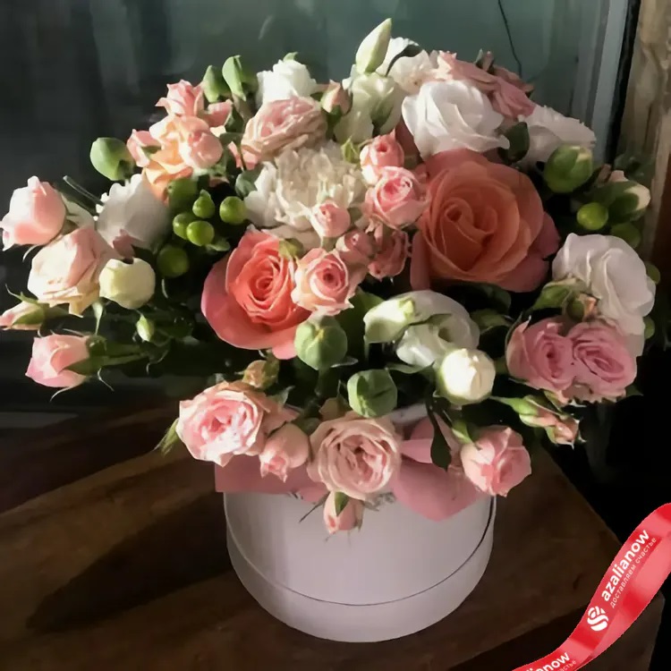 Букет из роз и лизиантуса «Лучик любви» от AzaliaNow