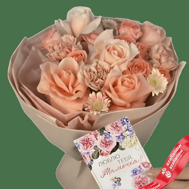 Букет из роз и гвоздик «Моя мама» от AzaliaNow
