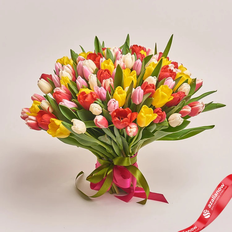 101 разноцветный тюльпан от AzaliaNow