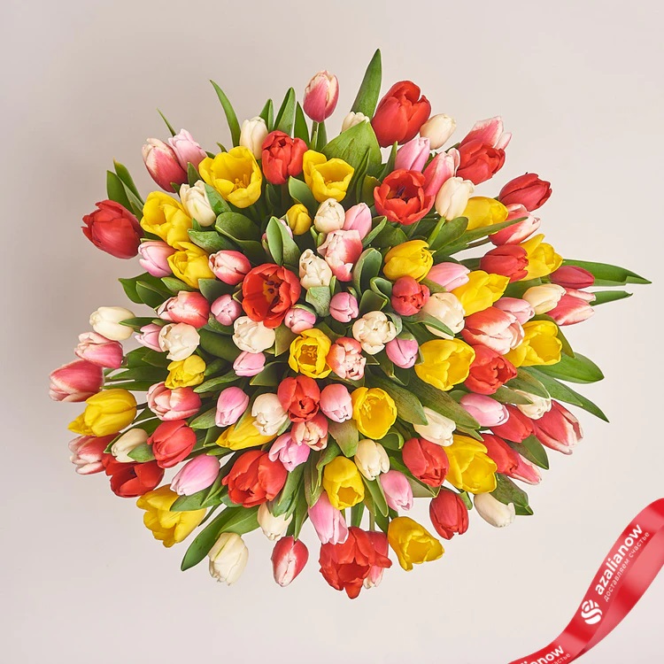 101 разноцветный тюльпан от AzaliaNow