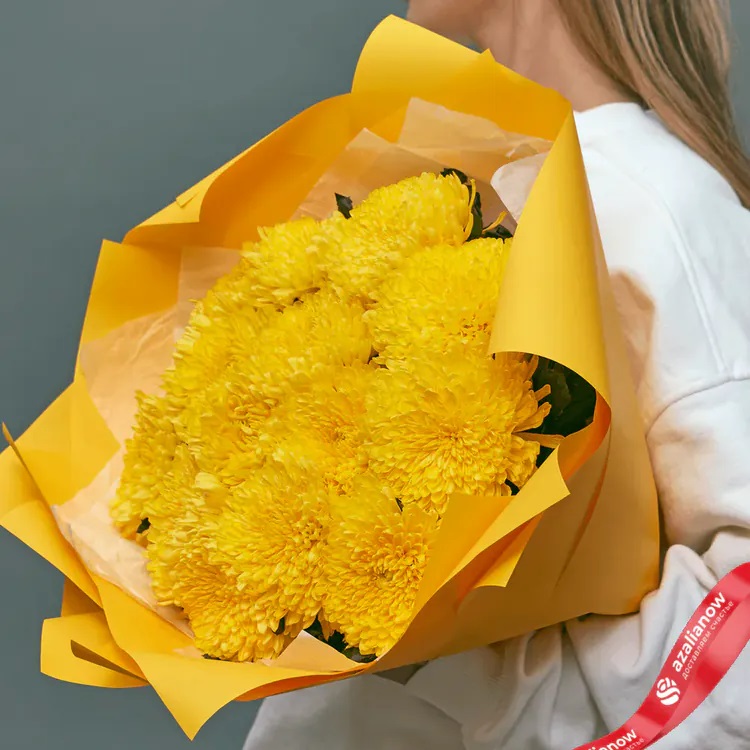 15 желтых хризантем от AzaliaNow