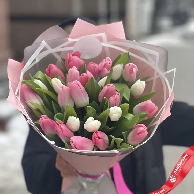 Розовые и белые тюльпаны от AzaliaNow