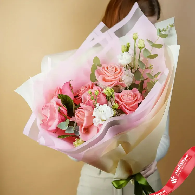 Букет из роз и лизиантусов «Восторг №1» от AzaliaNow