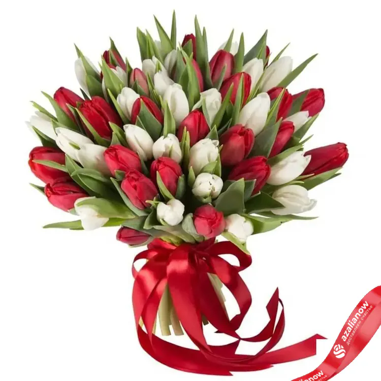 Красные и белые тюльпаны от AzaliaNow
