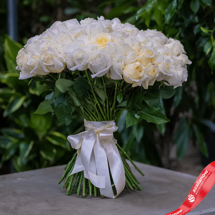 Белые эквадорские розы от AzaliaNow