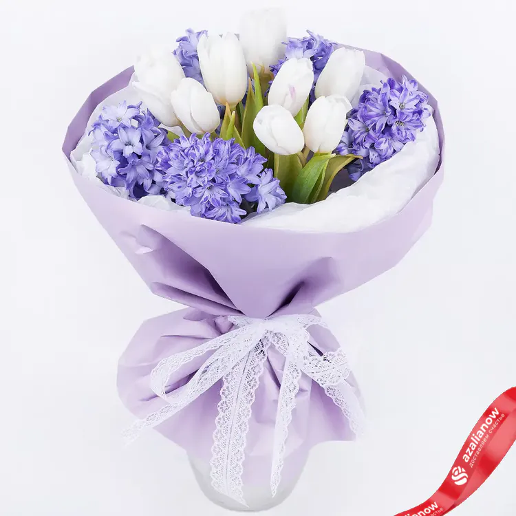 Тюльпаны и гиацинты в букете «Весенний вальс» от AzaliaNow