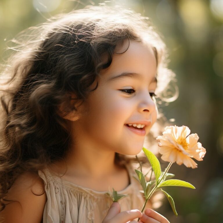 Девочка с цветком